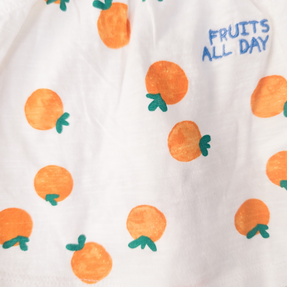 Zara Kids White Orange Fruit Print Tank - Picture 3 of 7